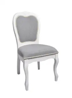 SCAUN INIMA 5 ALB TAPITERIE GRI