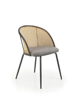 Scaun K508 ratan – velvet gri