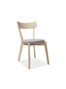 Scaun lemn tapitat Nelson gri - H 78 cm