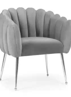 Scaun Lili gri/silver – H81 cm