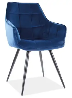 Scaun Lilia Velvet Albastru – l59 x A45 x H90 cm