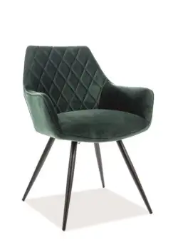 Scaun Linea Velvet Verde/Negru – H82 cm