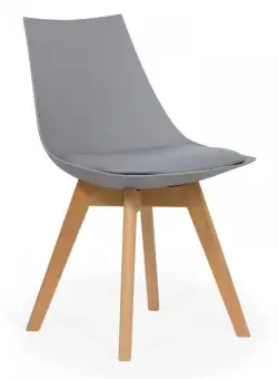 Scaun living cu picioare din lemn BUC 245 gri