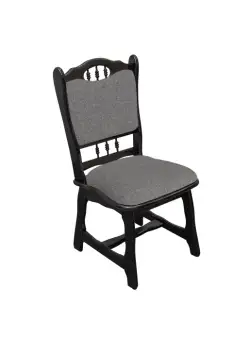 Scaun living FLANDER, wenge + stofa gri, 50x48x95 cm