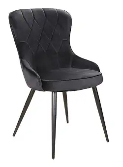 Scaun Lotus velvet negru Blu19