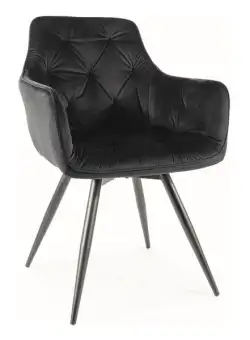 Scaun Mango velvet negru Blu19