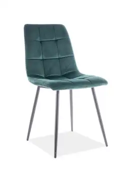 Scaun Mila velvet verde/negru Blu78