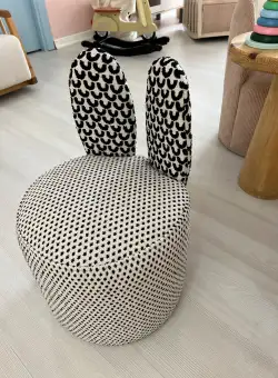 Scaun pentru Copii Bunny, Negru, 39 x 58 x 39 cm