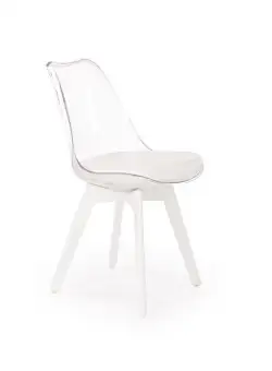 Scaun policarbonat K245 alb - H 83 cm