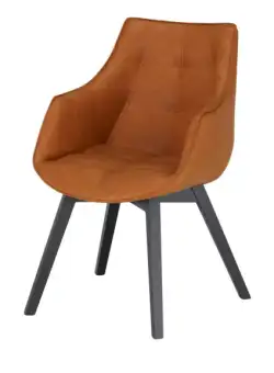 Scaun Reno Cu Brat Vintage Cognac, 62 Cm