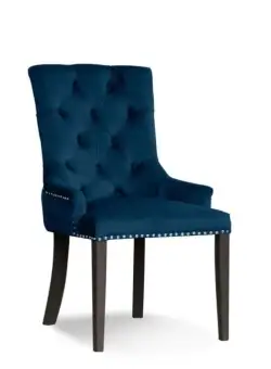 Scaun tapitat August Blue / Black