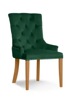 Scaun tapitat August Green / Oak