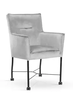 Scaun tapitat Corvus cu roti H88 cm