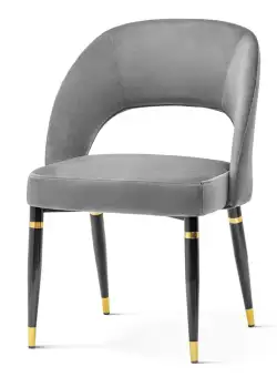 Scaun tapitat Diva gri - H84 cm
