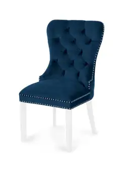 Scaun tapitat Madame albastru - H 101 cm