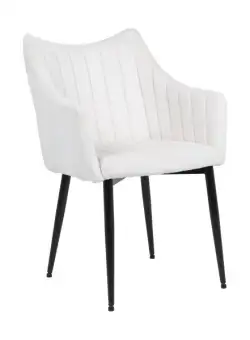 Scaun tapitat Monte Sztruks crem/negru Fjord23