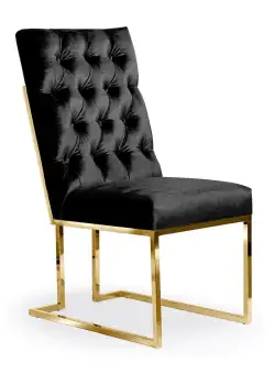 Scaun tapitat Paul negru/gold - H97 cm