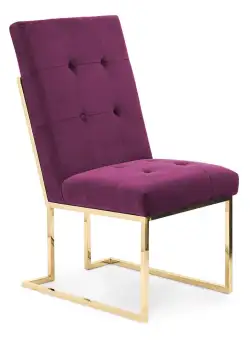 Scaun tapitat Pierre burgundy/gold - H97 cm