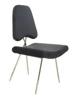 Scaun tapitat Salvadore negru/gold – H93 cm