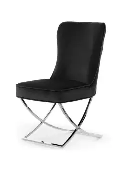 Scaun tapitat Scarlet negru/silver h97 cm