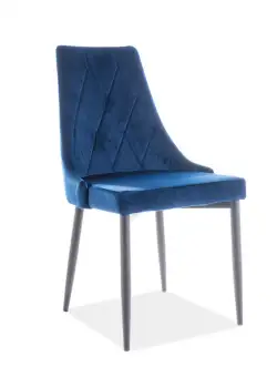 Scaun Trix B velvet bleumarin Blu86/negru