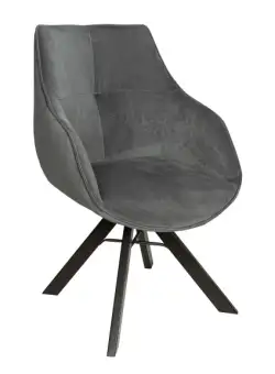 Scaun Vegas Rotativ Negru Si Gina Charcoal