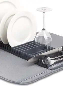 Scurgator de vase din microfibra, rezistent la apa, 60 x 46 cm, gri