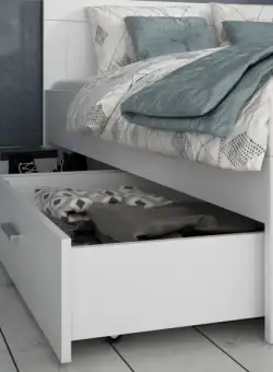 Sertar Pat Snow , Alb, 199,4 x 18,9 x 68 Cm