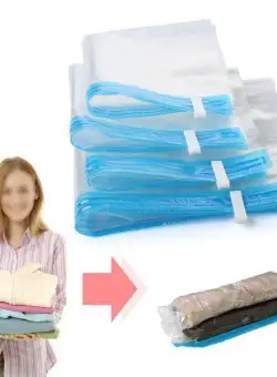 Set 12 saci vidat transparenti pentru depozitare, diverse dimensiuni