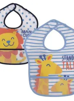 Set 2 bavete impermeabile peva, Lorelli, 28,5 x 36 cm, inchidere cu banda velcro