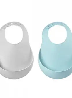 Set 2 Bavete silicon Beaba Airy Green/Light Grey
