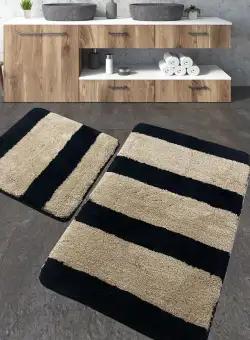 Set 2 covorase baie Ontale, Multicolor, 100% acrilic, 50 x 60 cm / 60 x 100 cm