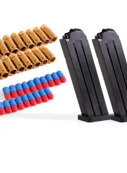 Set 2 incarcatoare cu gloante moi pentru pistol de jucarie