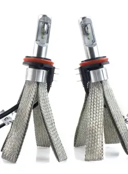 Set 2 LED-uri Auto Techstar® 8C, H15, 30w, 3000 Lumeni, 6500K, AUTO, 12-24 Volti, COB, Radiator Aluminiu si Cupru