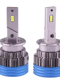 Set 2 LED-uri Auto Techstar® D2S, 35w, 5000 Lumeni, 6500K, AUTO, 12-24 Volti, CSP, Canbus, Radiator Aluminiu