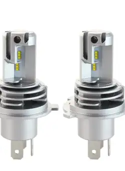 Set 2 LED-uri Auto Techstar® M3, H4, 40w, 8000 Lumeni, 6500K, AUTO, 12-24 Volti, ZES, Canbus, Miez Cupru, Radiator Aluminiu