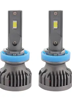 Set 2 LED-uri Auto Techstar® P16, H8/H9/H11, 75w, 10000 Lumeni, 6500K, AUTO, 12-24 Volti, CSP, Canbus, Miez Cupru, Radiator Aluminiu