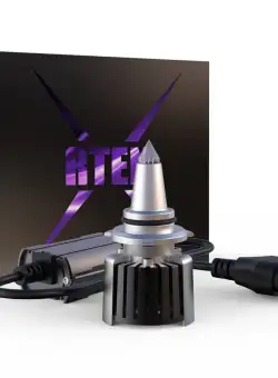 Set 2 LED-uri Auto Techstar® R10, 9005, 45w, 5000 Lumeni, 6500K, AUTO, 12-24 Volti, CSP, Canbus, Radiator Aluminiu, Fascicul 360°