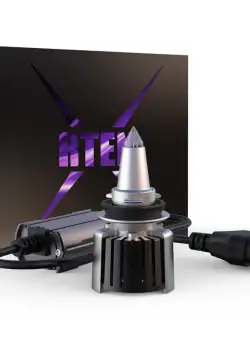 Set 2 LED-uri Auto Techstar® R10, H11, 45w, 5000 Lumeni, 6500K, AUTO, 12-24 Volti, CSP, Canbus, Radiator Aluminiu, Fascicul 360°