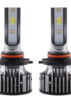 Set 2 LED-Uri Auto Techstar® V8, 9006, 120W, 12-24V, 15000 Lumeni, 6000K, Unghi Fascicul 360°, CSP 3570, Canbus, Radiator Aluminiu, Racire Cooling Tech, Argintiu