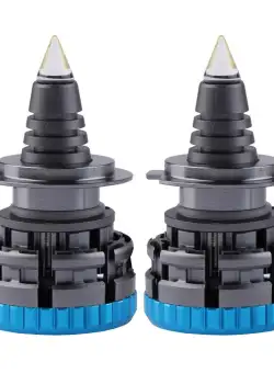 Set 2 LED-uri Auto Techstar® V8/A9, H7, 40w, 4000 Lumeni, 6500K, AUTO, 12-24 Volti, EPISTAR, Canbus, 360°, Radiator Aluminiu