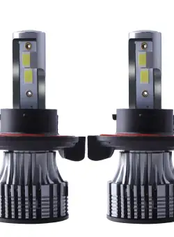 Set 2 LED-Uri Auto Techstar® V8, H13, 120W, 12-24V, 15000 Lumeni, 6000K, Unghi Fascicul 360°, CSP 3570, Canbus, Radiator Aluminiu, Racire Cooling Tech, Argintiu