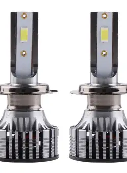 Set 2 LED-Uri Auto Techstar® V8, H7, 120W, 12-24V, 15000 Lumeni, 6000K, Unghi Fascicul 360°, CSP 3570, Canbus, Radiator Aluminiu, Racire Cooling Tech, Argintiu