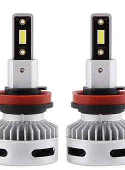 Set 2 LED-uri Auto Techstar® X7, H11/H9/H8, 60w, 6000 Lumeni, 6500K, AUTO, 12-24 Volti, CSP, Canbus, Miez Cupru, Radiator Aluminiu