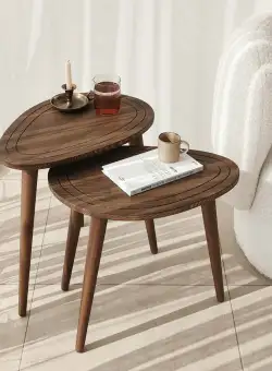 Set 2 mese de cafea Sweet nuc