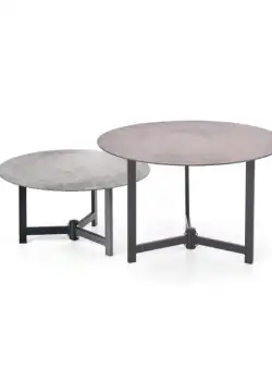 Set 2 mese de cafea Twins - d 70-60 x h 43-30 cm