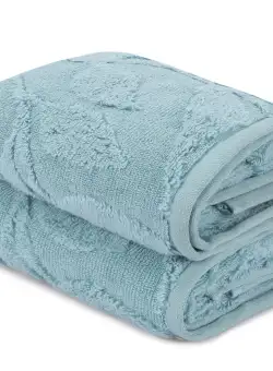 Set 2 prosoape Estela, Verde, 100% microbumbac, 50 x 90 cm