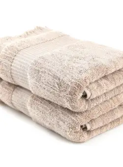 Set 2 prosoape Zeus, Maro deschis, 100% bumbac, 75 x 150 cm