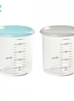 Set 2 recipiente ermetice din Tritan 240ml - Bleu Ciel