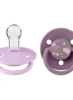 Set 2 suzete De Lux Chamomile Lawn Silicon BIBS x LIBERTY, tetina rotunda, marime universala